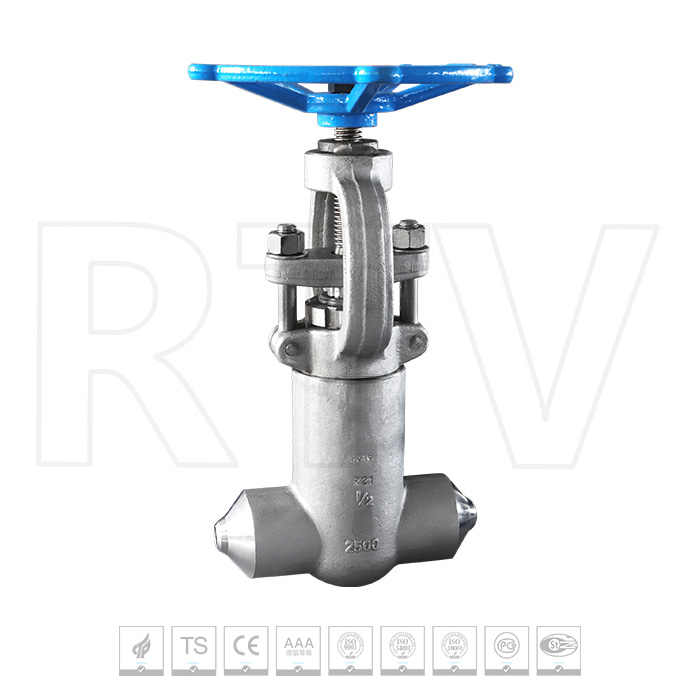 Forged steel self sealing butt welded globe valve