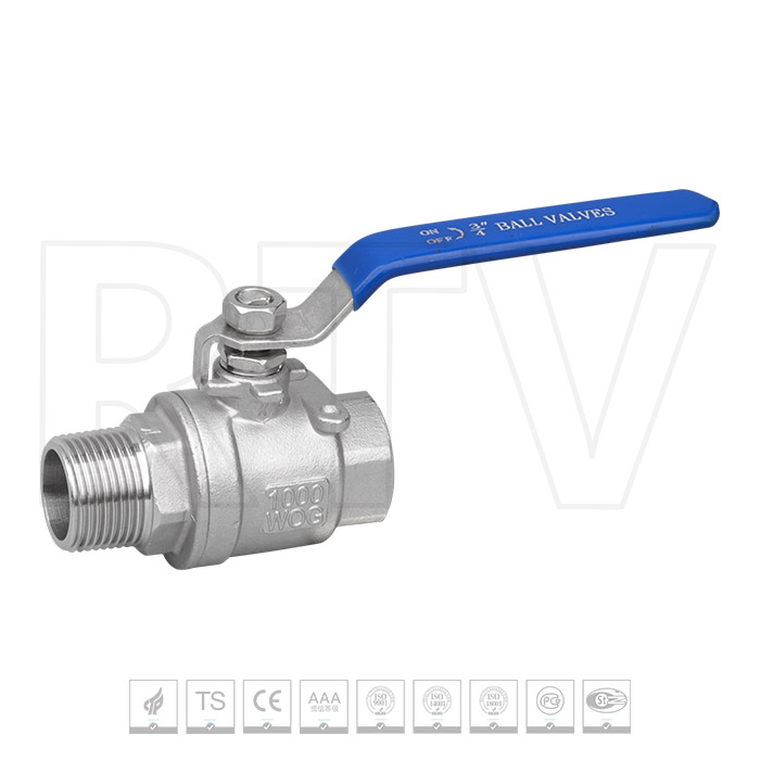 Two piece inner and outer ball valve