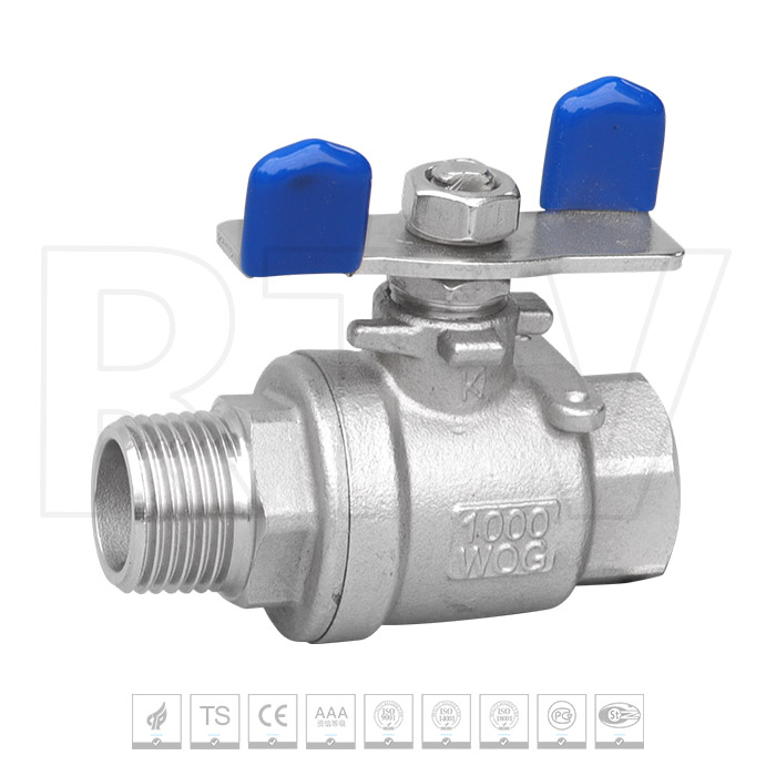 Butterfly shaped inner and outer ball valve