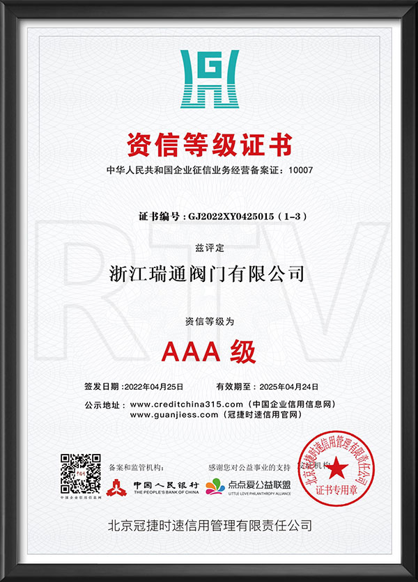 Credit rating certificate