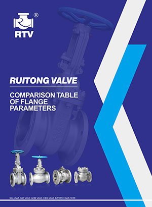 Comparison table of flange parameters